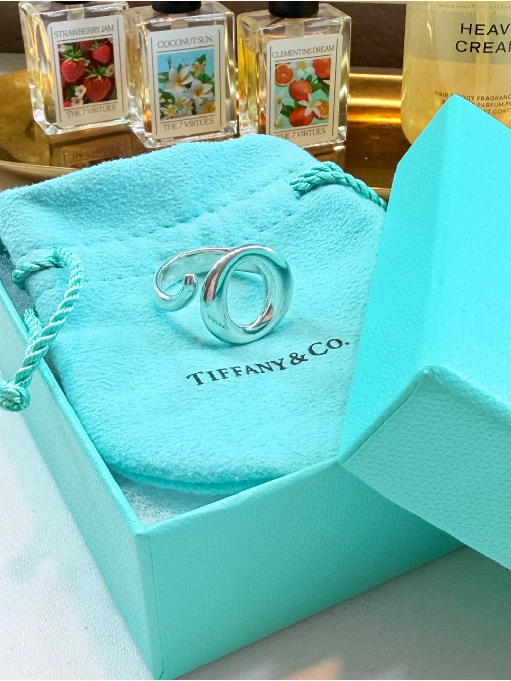 Authentic Tiffany & Co. Elsa Peretti Sevillana ring in sterling silver